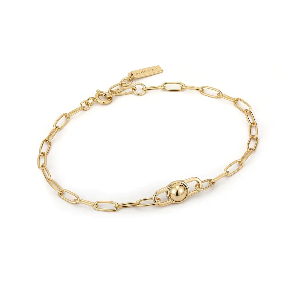  Gold-plated silver bracelet - B045-02G - Ania Haie