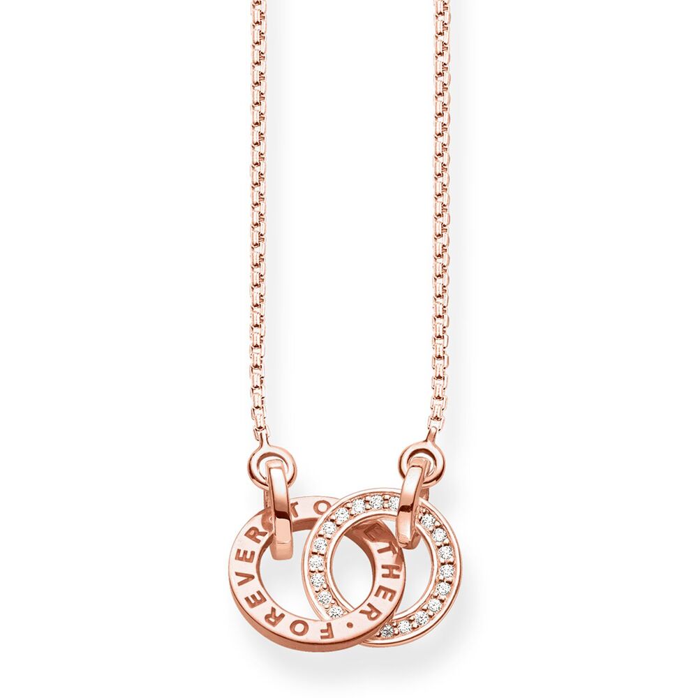 Collier ensemble pour toujours argent rosé, zircons - KE1488-416-40-L45V - Thomas Sabo