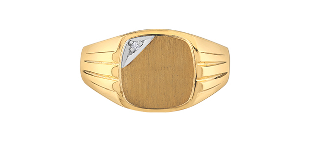 Bague or 2 tons (jaune/blanc), dia 1 pt - DD7723YG - Corona