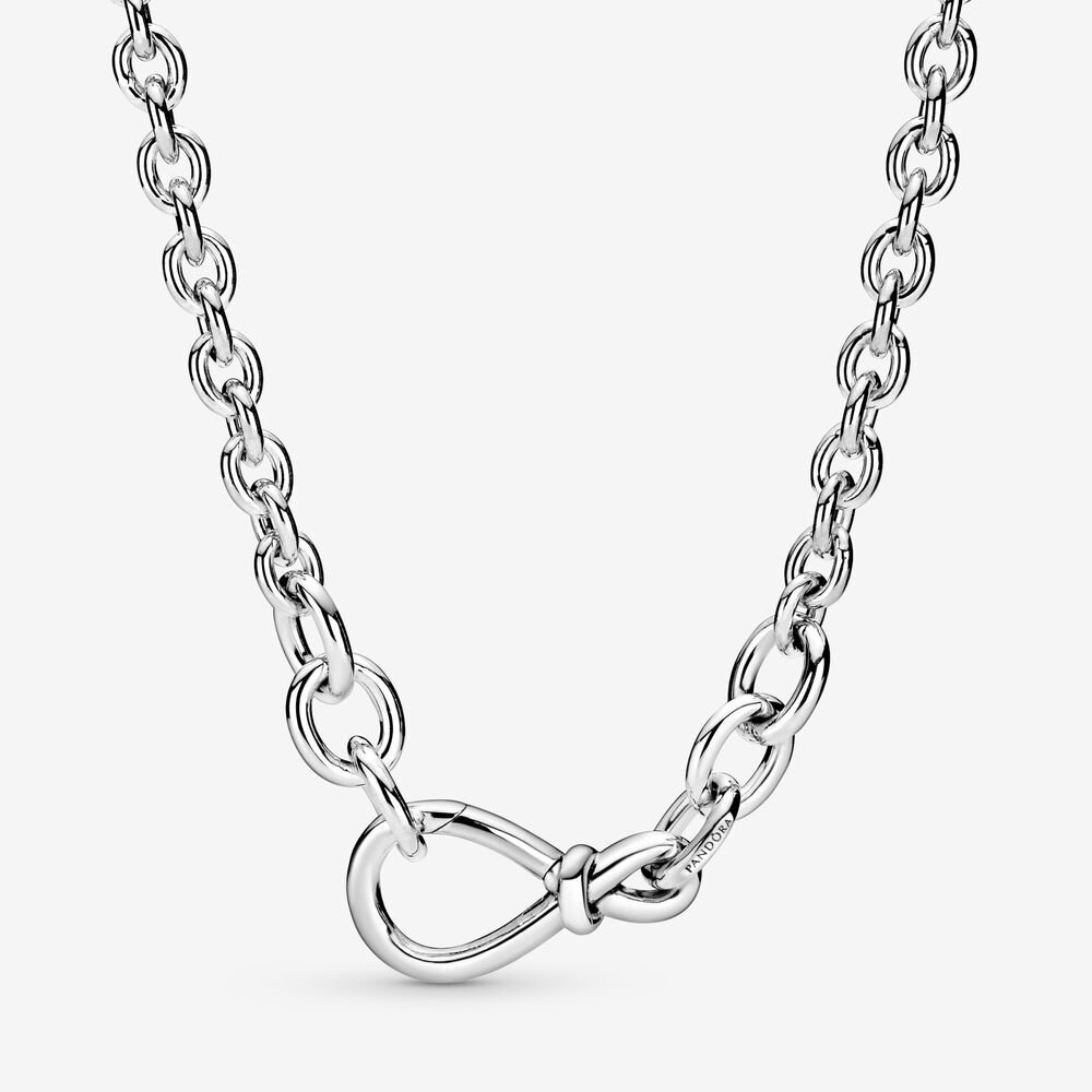 Collier à chaîne surdimensionné à noeud infini, argent - 398902C00-50 - Pandora