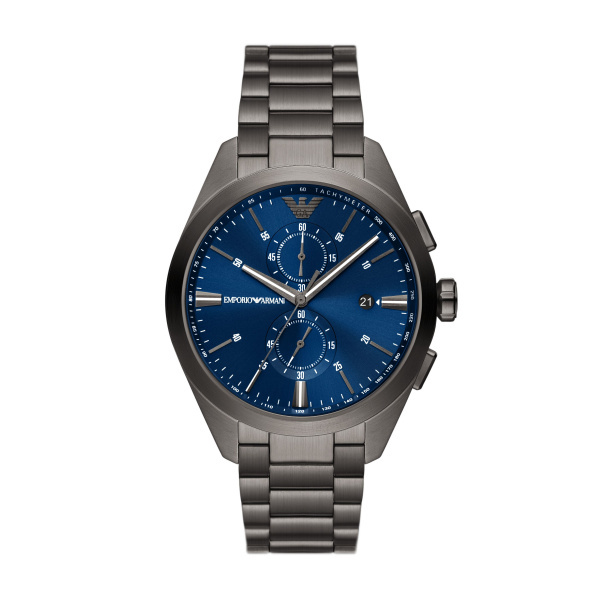 Black steel watch, blue dial - AR11481 - Emporio Armani