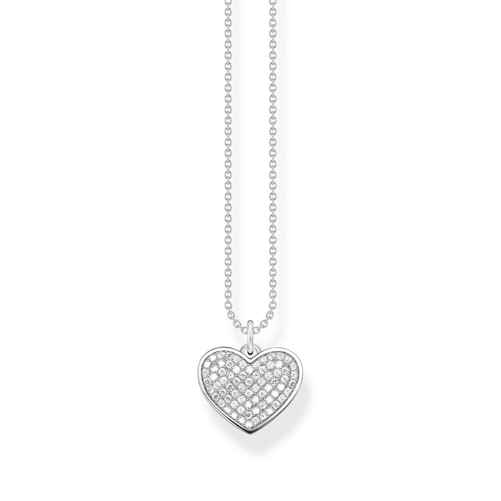 Chaine coeur en argent, zircons - KE2127-051-14-L45V - Thomas Sabo