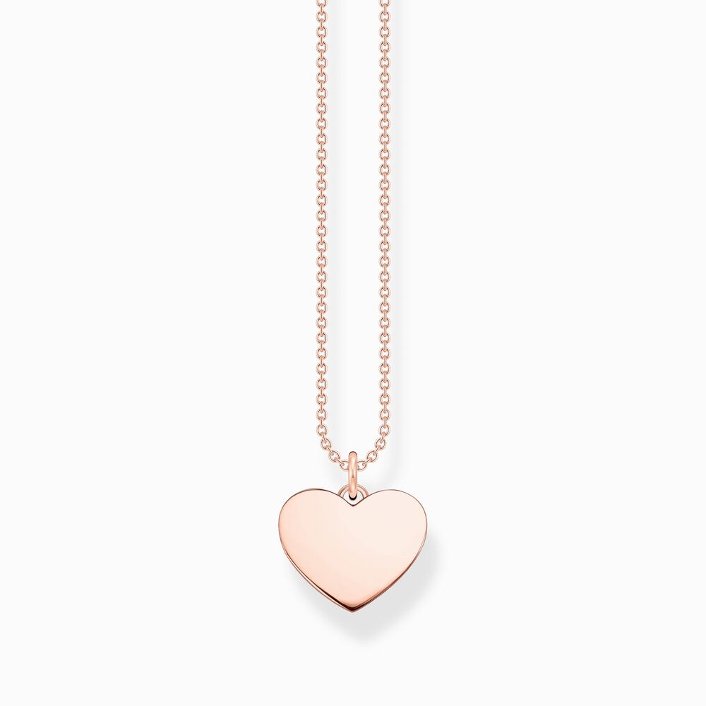 Pendentif coeur, argent rosé