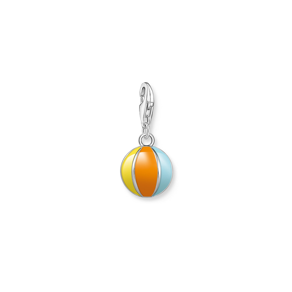 Charm ballon de plage, argent, émaux multicolores - 2004-041-7 - Thomas Sabo