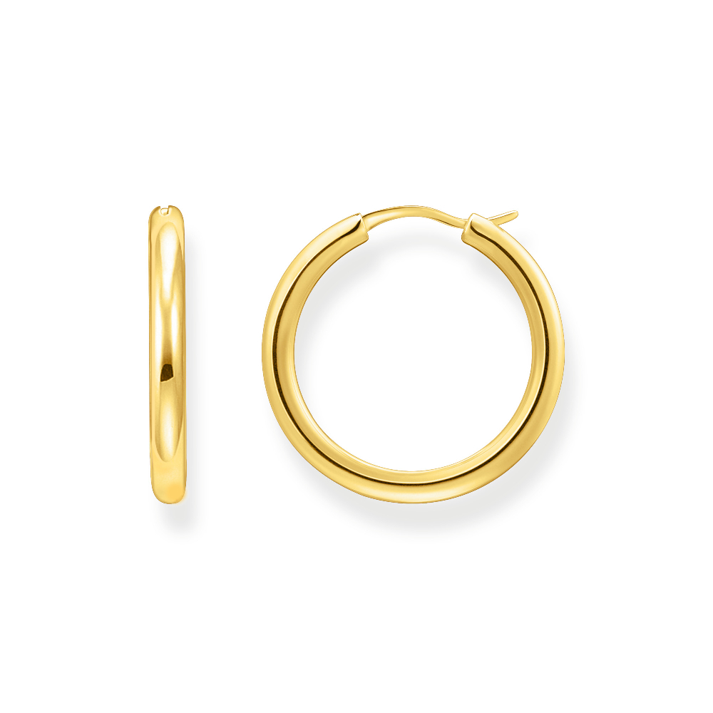 Gold-Plated Silver Hoop Earrings