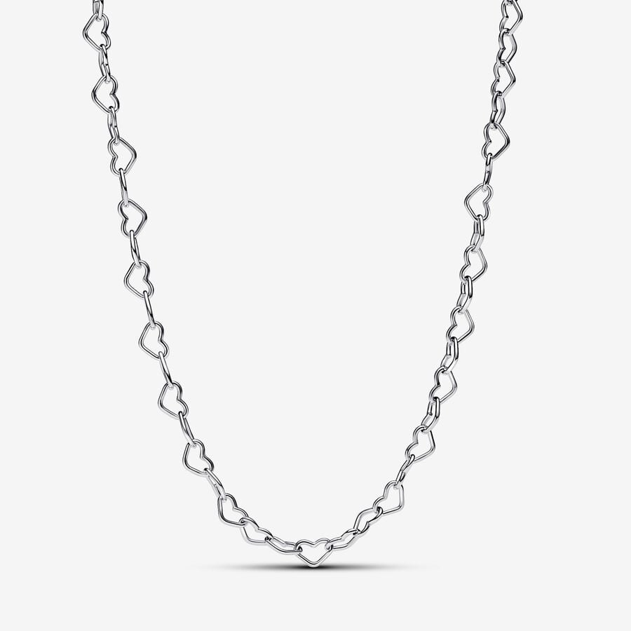 Collier coeurs liés, argent