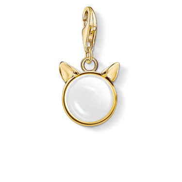 Oreille de chat, argent doré, quartz