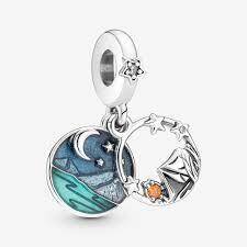 Bille double ciel nocturne en camping avec zircons,argent - 791686C01 - Pandora