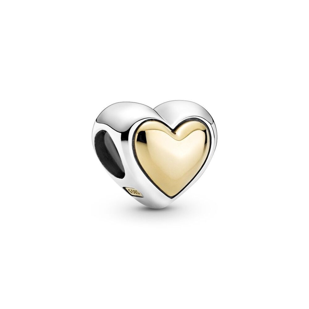 Charm coeur bombé doré or 14k - 799415C00 - Pandora