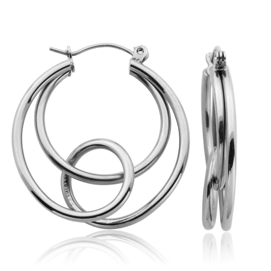 Steel hoop earrings for women - T2XC110100 - Steelx