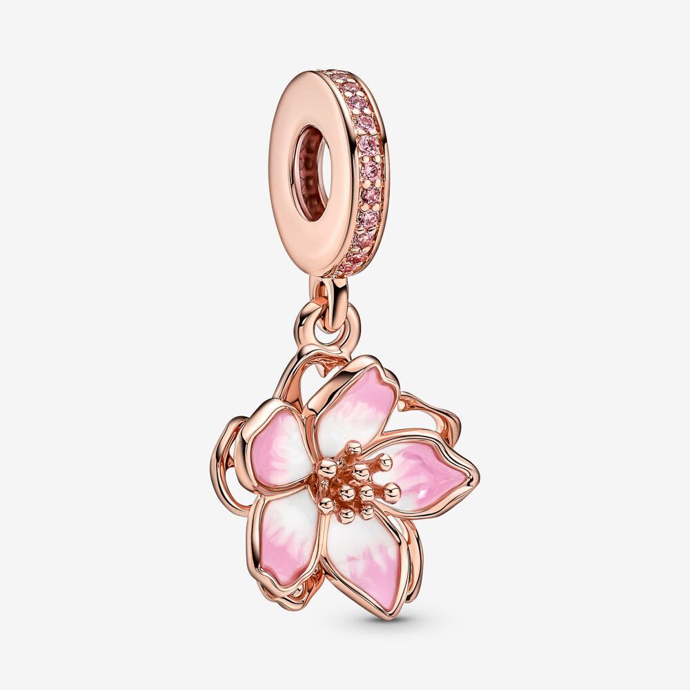 Bille fleur de cerisier, émail rose, zircons, pandora rose - 780667C01 - Pandora