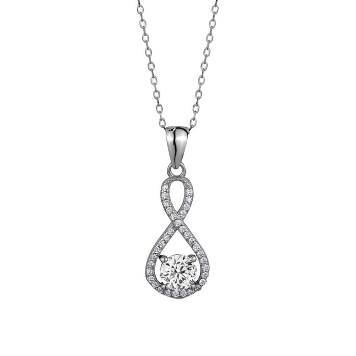 Pendentif argent, zircons - N3441 - Création Gl