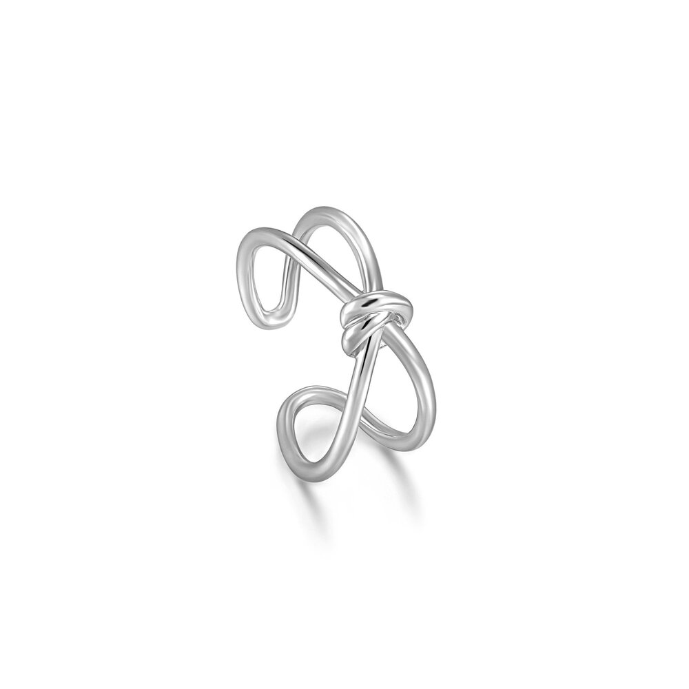 Bague ajustable argent rhodié - R029-02H - Ania Haie