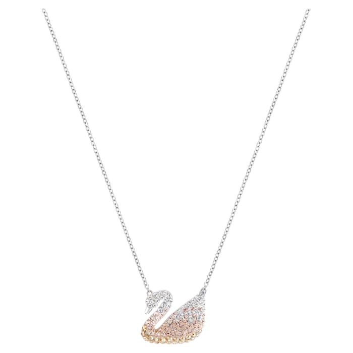 Yellow/white crystal metal swan necklace - 5215034 - Swarovski