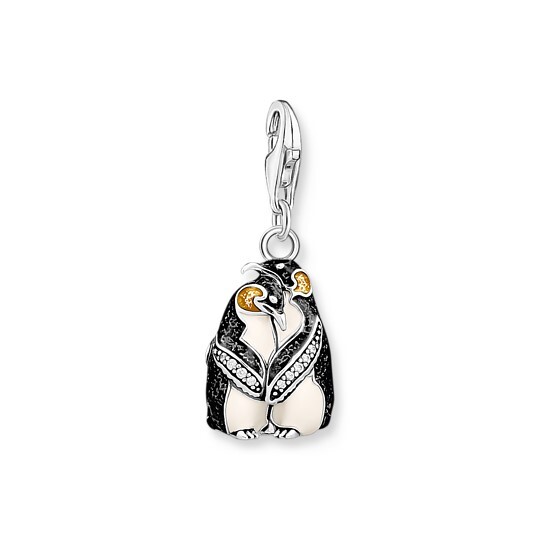 Charm pingouins argent, émaux mixtes, zircons - 1909-691-7 - Thomas Sabo