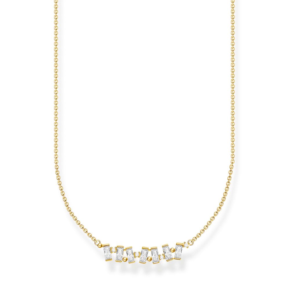 White stones golden silver chain - KE2095-414-14-L45V - Thomas Sabo