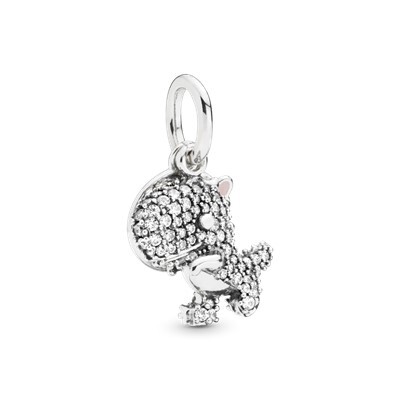 Dinosaure en pavé, émail rose et cz - 798186CZ - Pandora