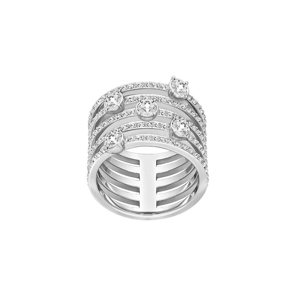 Wide metal crystals ring - 5184245 - Swarovski