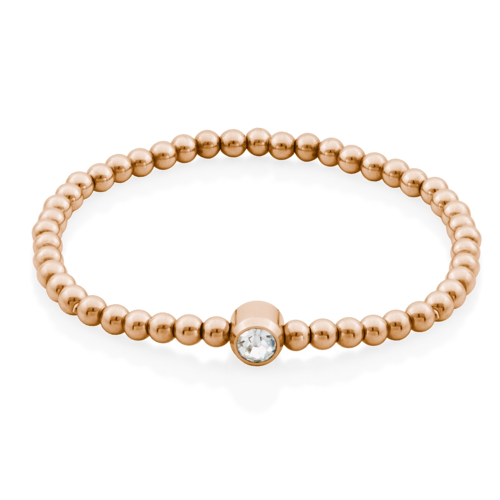 Bracelet acier rosé, zircon - T1XD990370 - Steelx