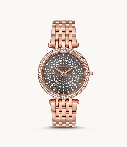 Women's pink steel and zirconia watch - MK4408 - Michael Kors