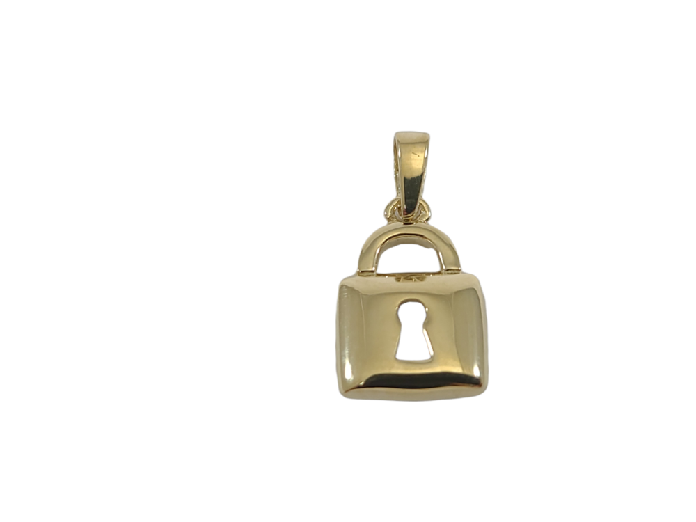 Pendentif cadenas, or jaune 10 carats - PNM-182-J - Exclusivités