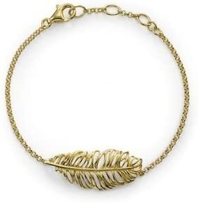 Gold feather vermeil brac.