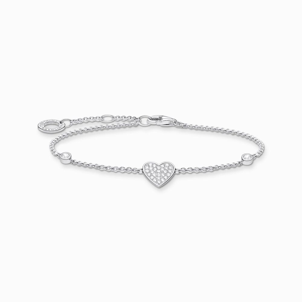 Bracelet coeur argent, zircons - A1992-051-14-L19V - Thomas Sabo