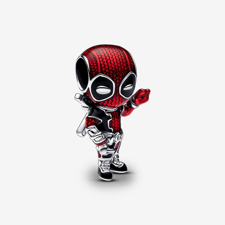 Bille Deadpool de Marvel, argent, émail rouge/noir - 793360C01 - Pandora