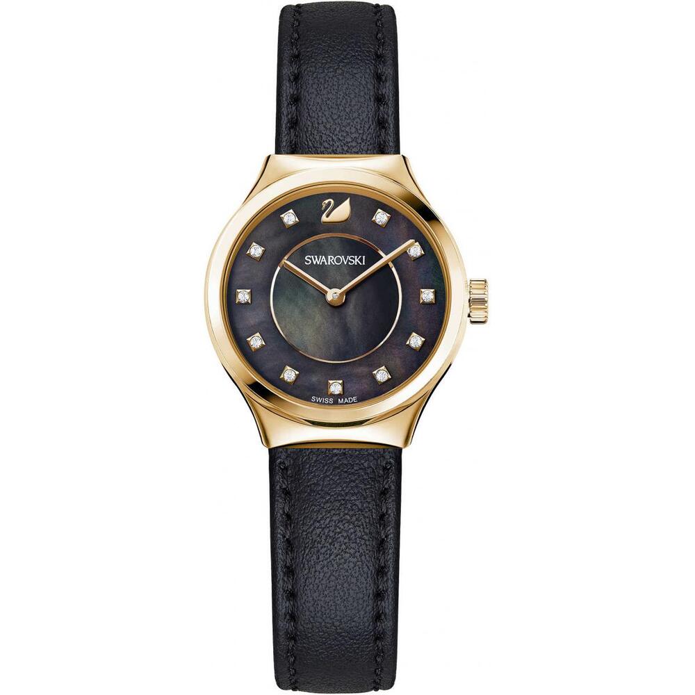 Black leather watch - 5295340 - Swarovski