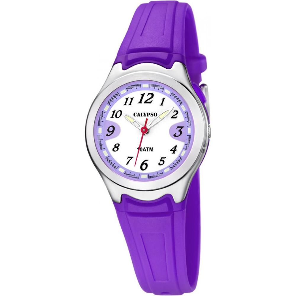 Montre silicone mauve