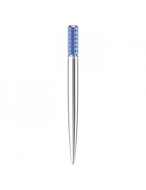 Stylo métal rhodié, cristaux bleus - 5647831 - Swarovski