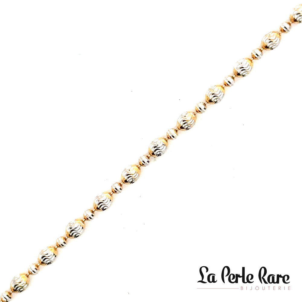 Two-tone (yellow/white) gold bracelet - LPR-2259-7.5 - Exclusivity