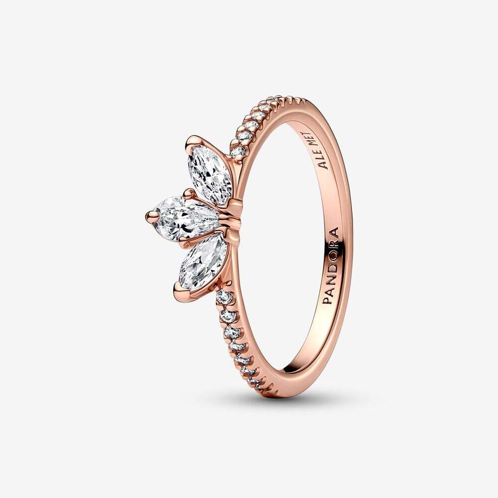 Bague herbiers scintillants, pandora rose, zircons - 182392C01-52 - Pandora