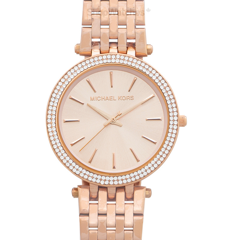 Rose gold steel watch with zircon embellishments - MK3192 - Michael Kors