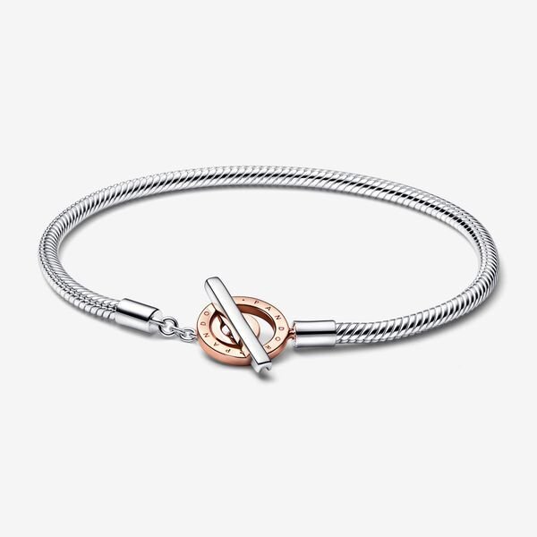 Bracelet fermoir en t, pandora rose, argent - 582309C00-18 - Pandora