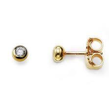 Gold-plated fixed earrings with cz - H181941414 - Thomas Sabo