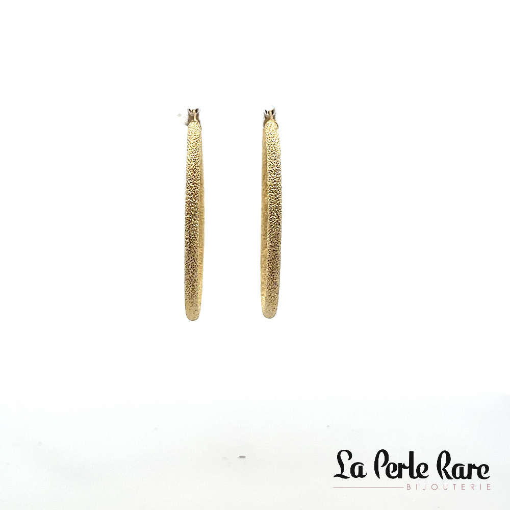 Yellow gold hoops - LPR-2421 - Exclusivity