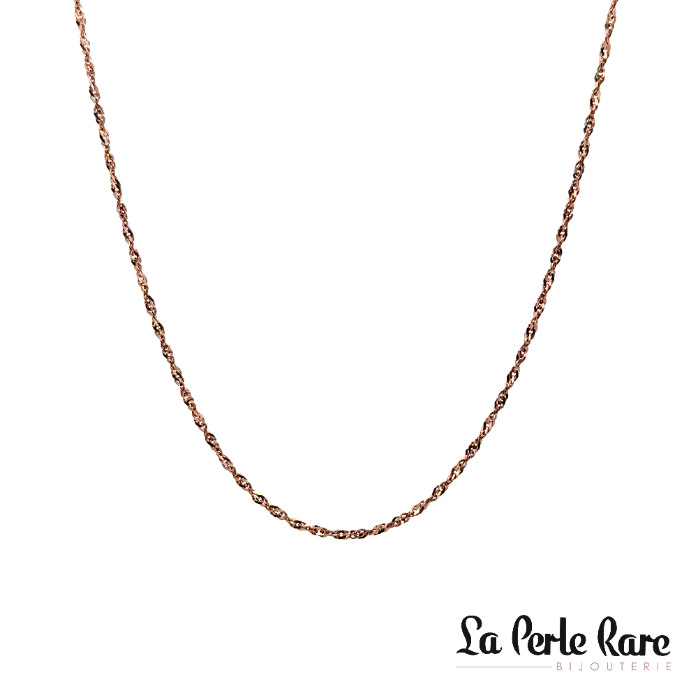 Chaîne singapour, or rose 10 carats - LPR-2489-24 - Exclusivité