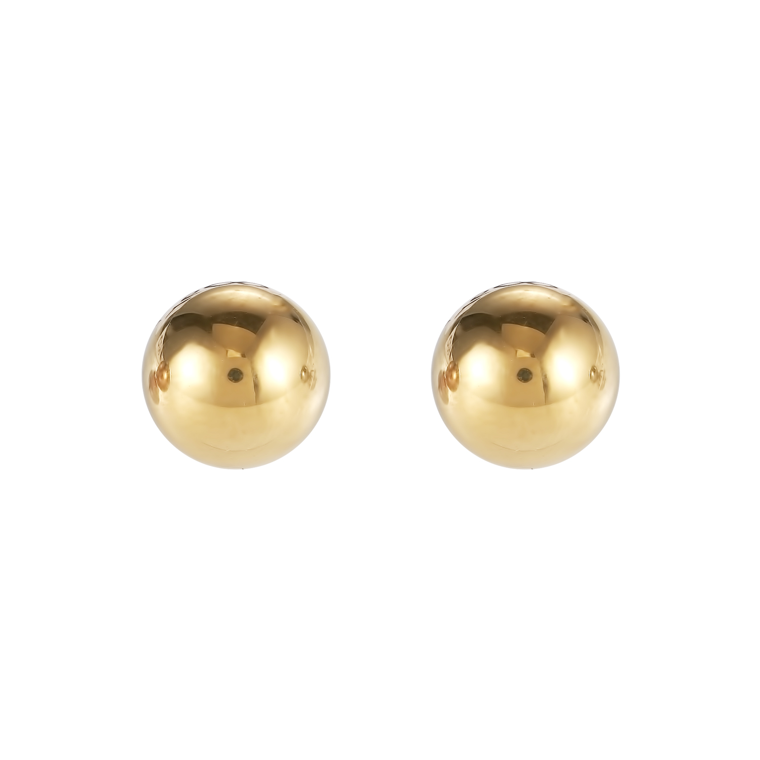 Golden steel fixed earrings - 0300-21-1600 - Coeur De Lion