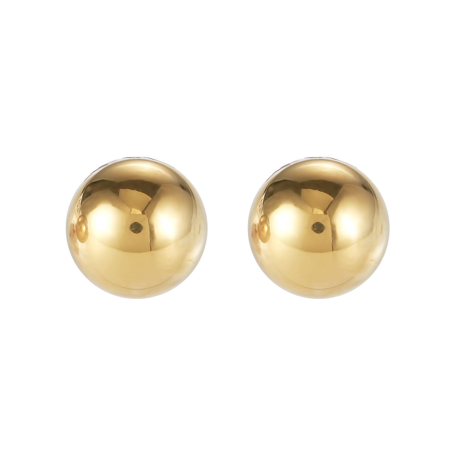 Golden steel fixed earrings - 0301-21-1600 - Coeur De Lion