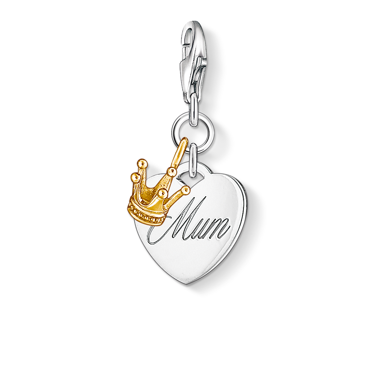 Charm coeur "mum", couronne plaqué 18kt - 1060-413-12 - Thomas Sabo