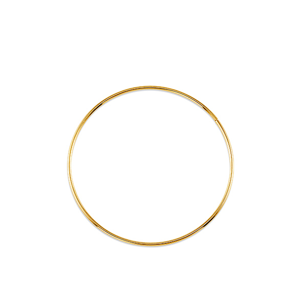 Plain 10kt yellow gold hoop earring - 1176-Y - Exclusivity