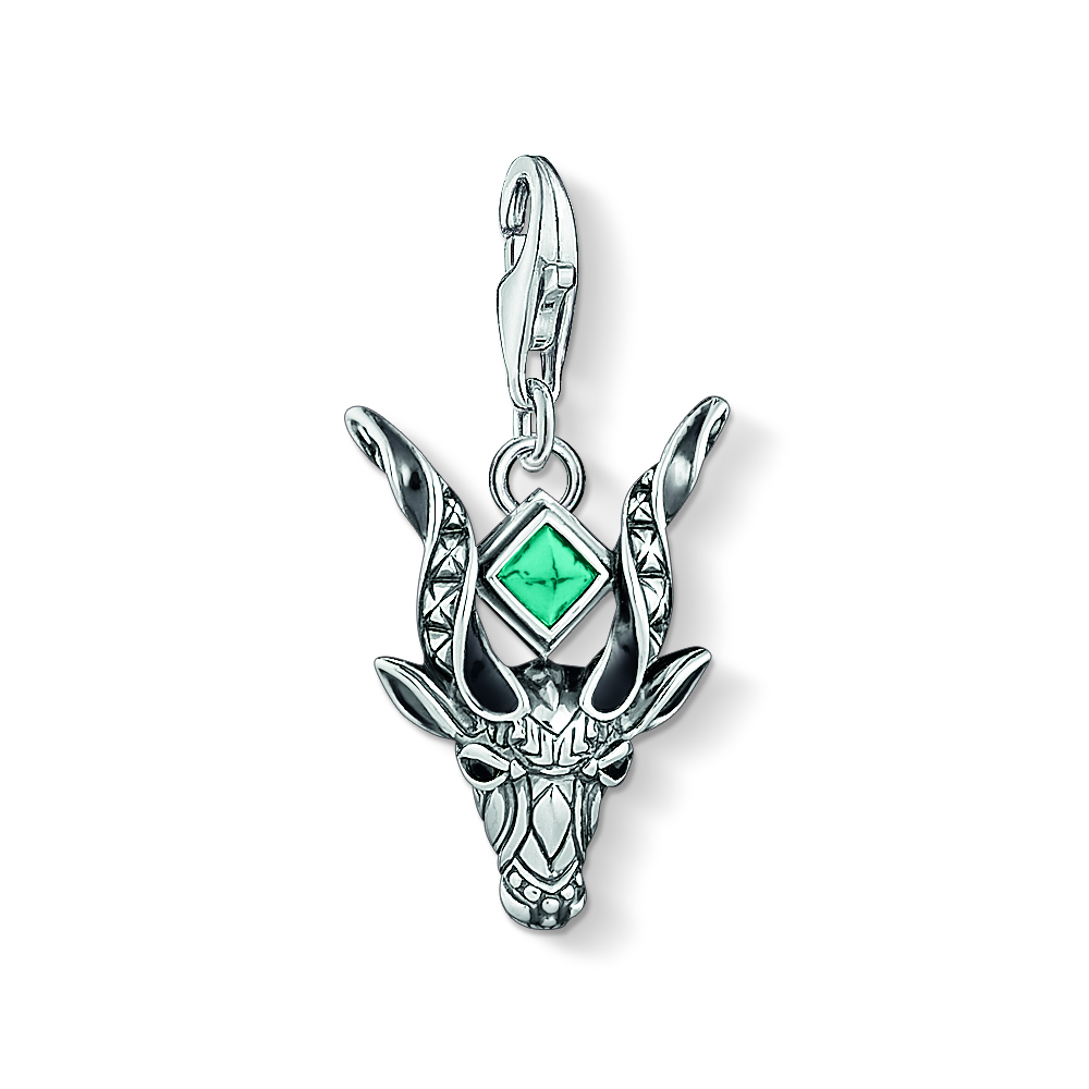 Deer head charm with turquoise - 1418-646-21 - Thomas Sabo