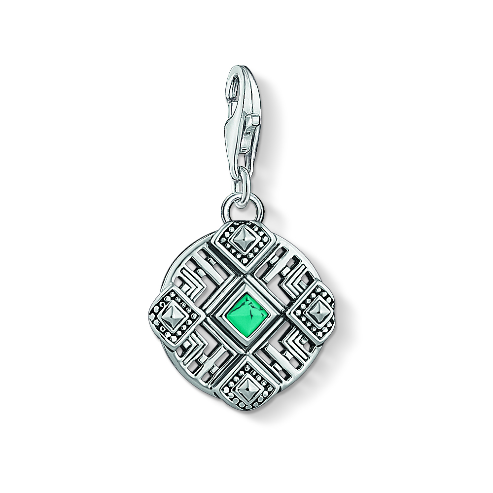 Cercle avec motifs et turquoise au centr - 1421-878-17 - Thomas Sabo