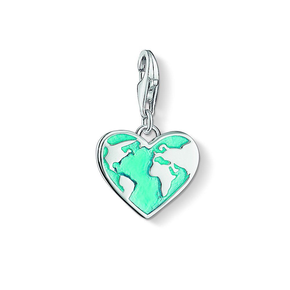 Planet earth-shaped heart - 1429-007-17 - Thomas Sabo