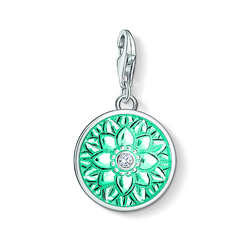 Charm fleur de lotus émail et c.z - 1447-041-17 - Thomas Sabo