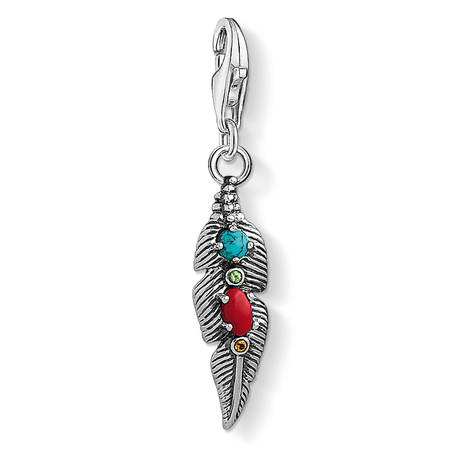 Ethnic feather charm