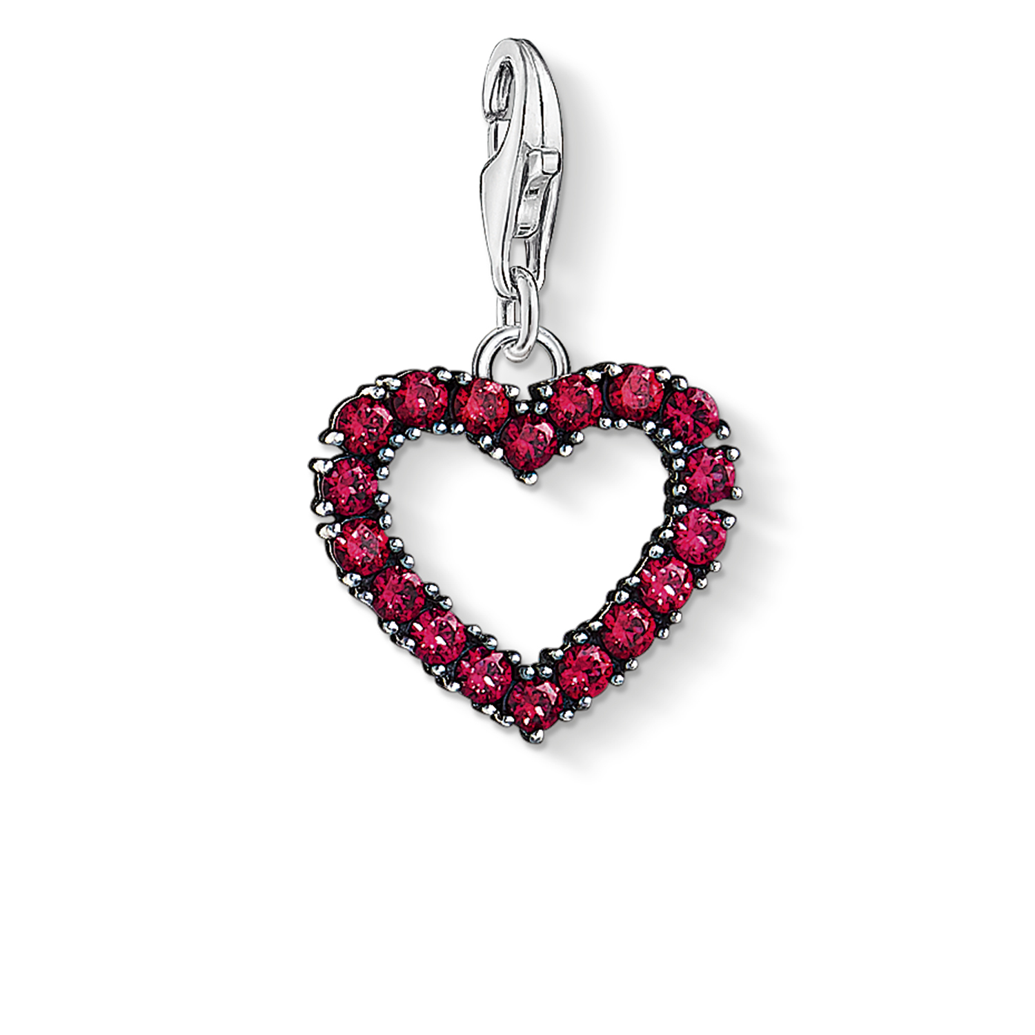 Rose cz and silver heart charm - 1476-639-10 - Thomas Sabo