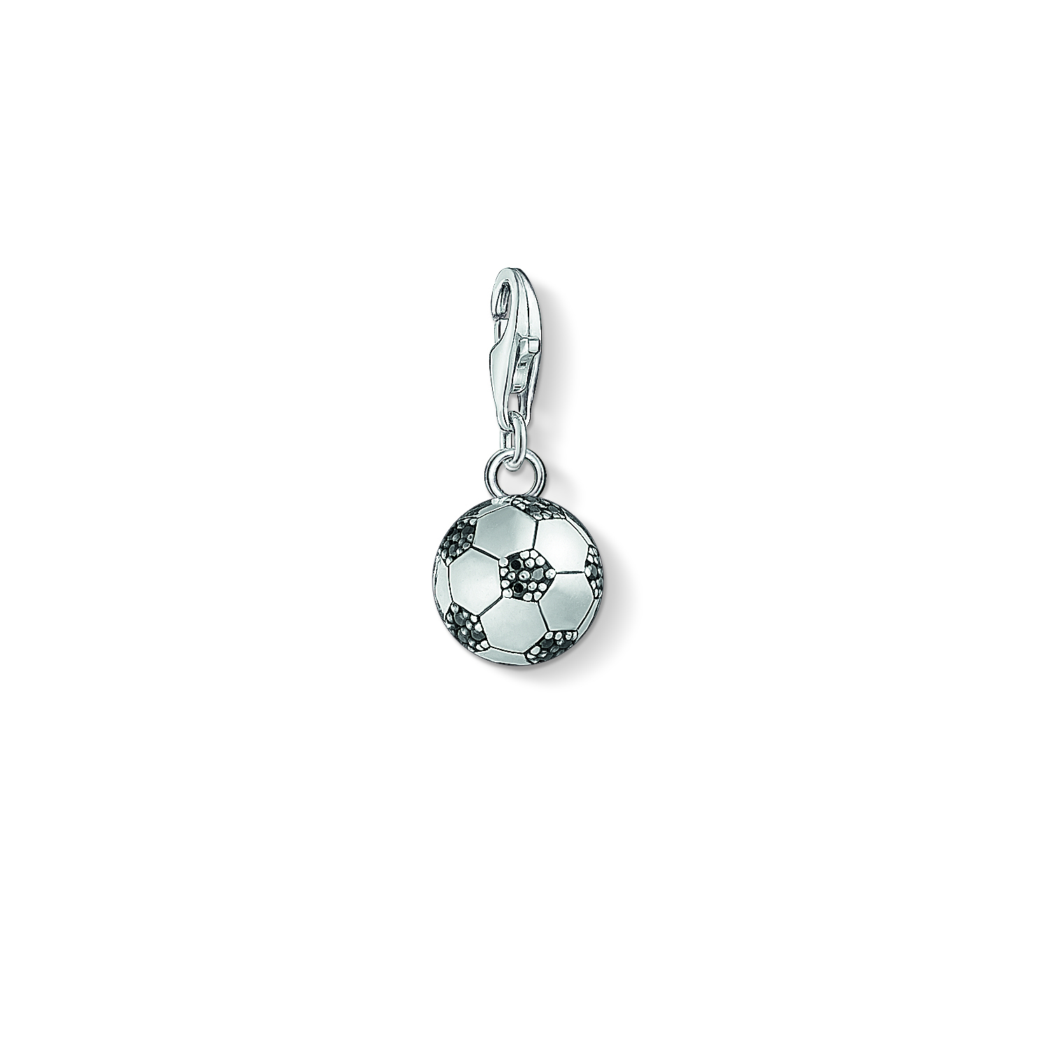 Black cz silver soccer ball charm - 1506-643-11 - Thomas Sabo