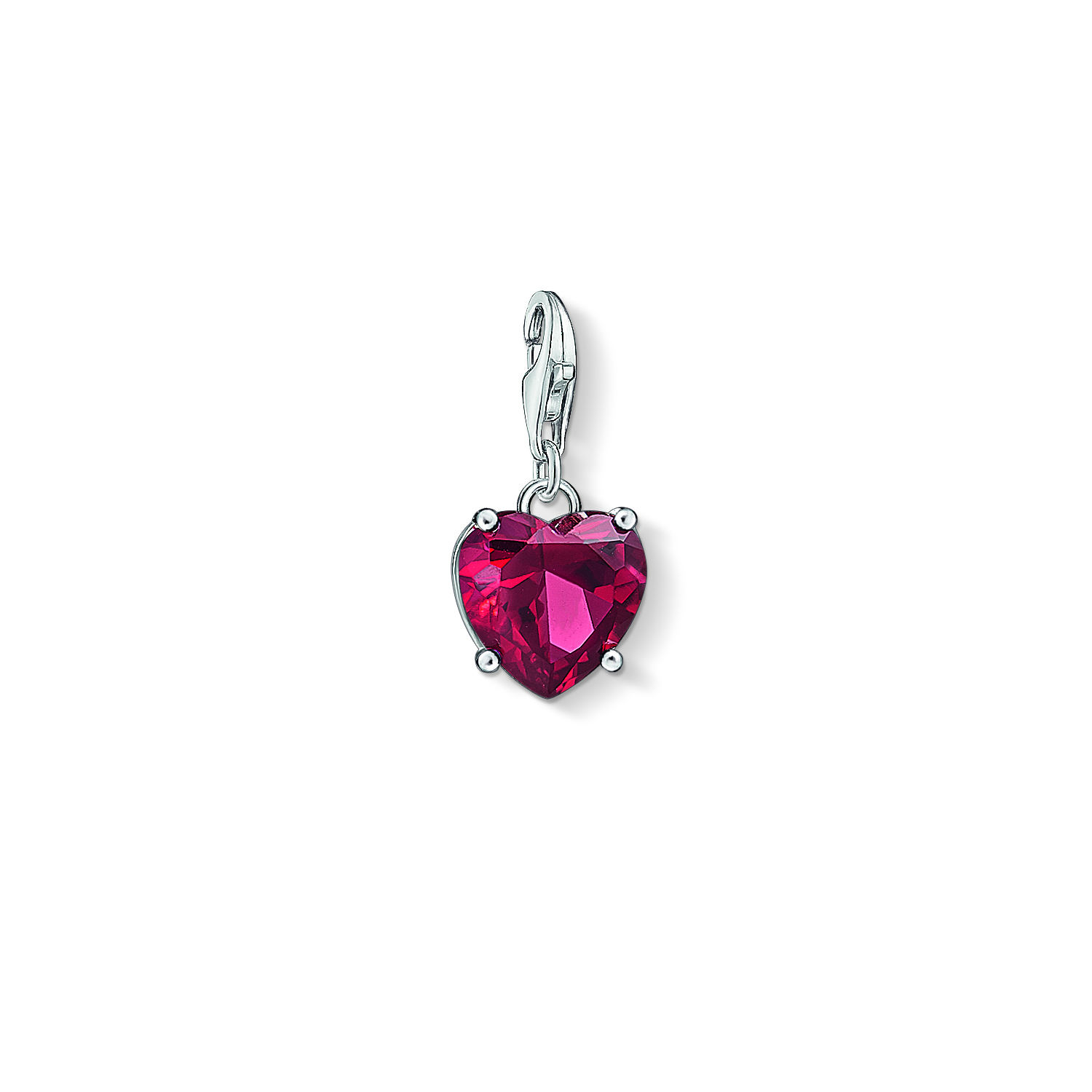 Charm coeur, pierre rouge - 1566-011-10 - Thomas Sabo